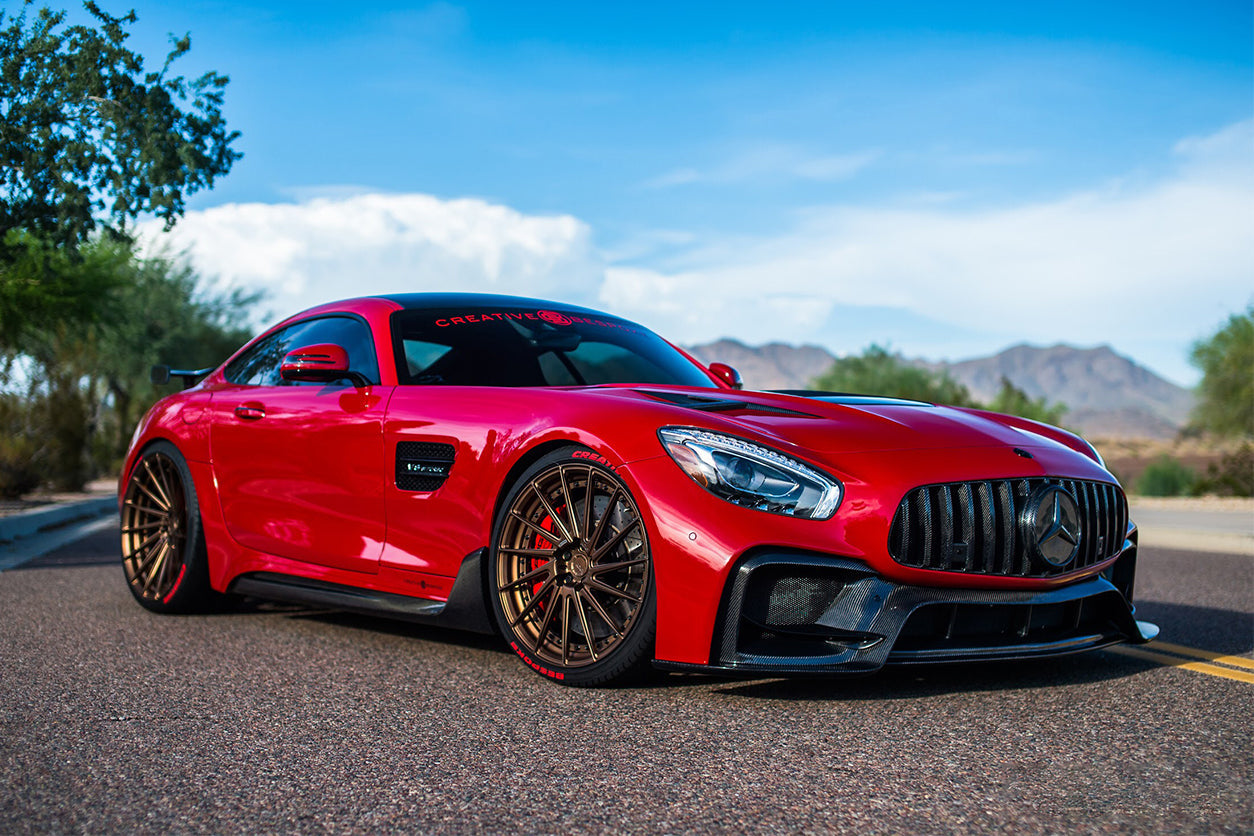 2015-2016 Mercedes Benz AMG GT GTS IMP Performance Part Carbon Fiber Front Bumper with Grill - DarwinPRO Aerodynamics