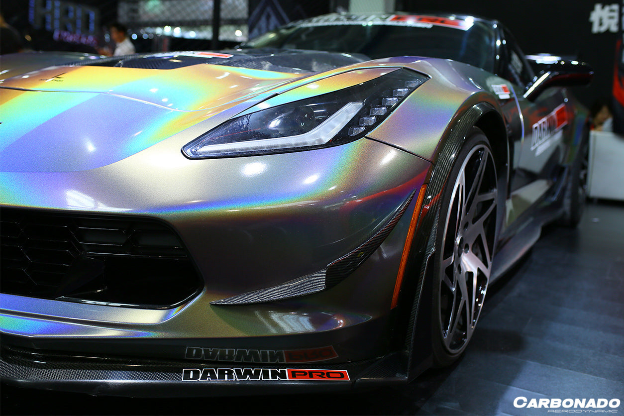 2013-2019 Corvette C7 Z51 Z06 Grandsport Carbon Fiber Front Lip Winglets