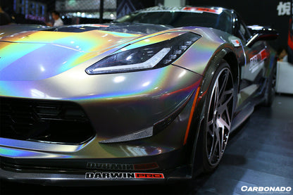 2013-2019 Corvette C7 Z51 Z06 Grandsport Carbon Fiber Front Lip Winglets