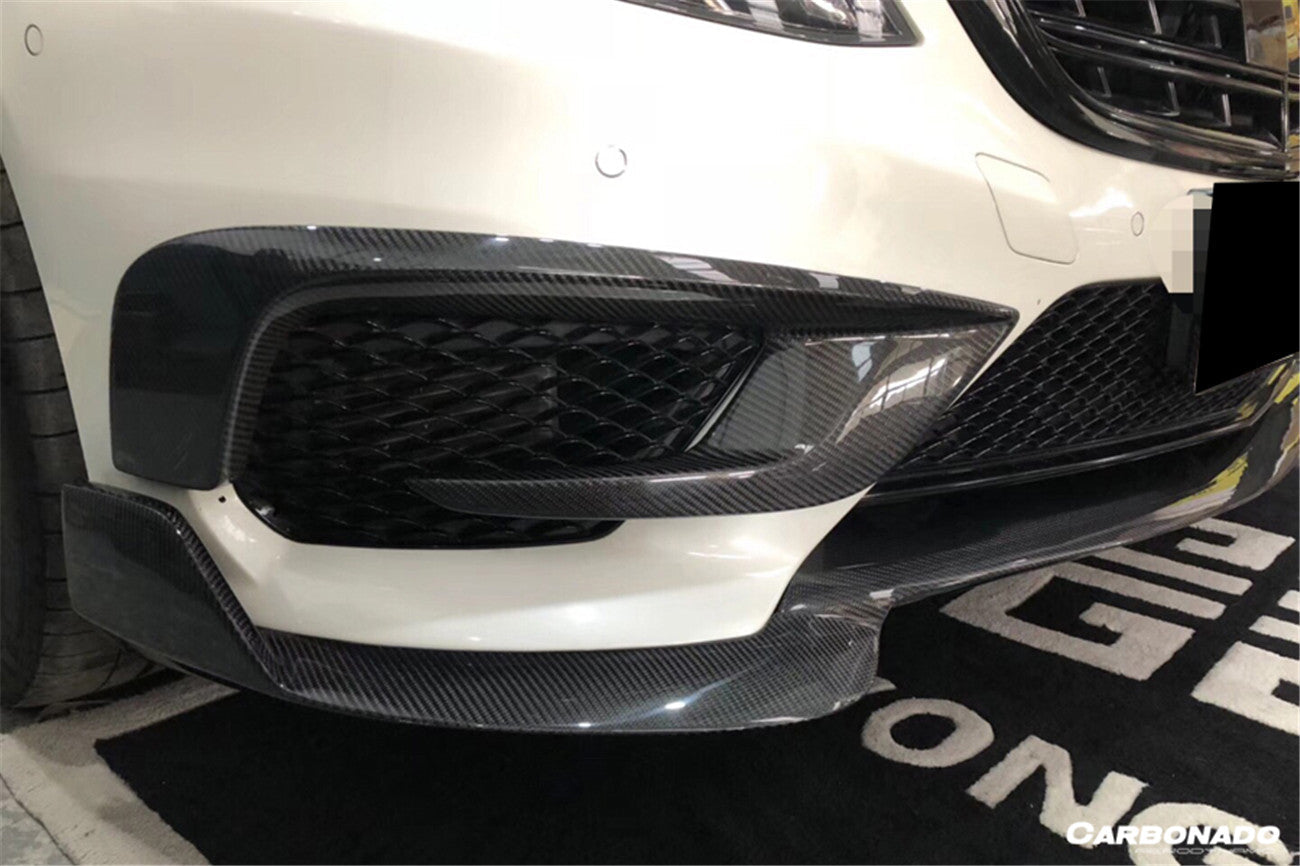 2014-2017 Mercedes Benz W222.1 S63 AMG BRS Style Carbon Fiber Front Lip - Carbonado