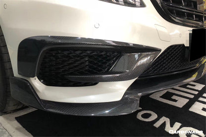 2014-2017 Mercedes Benz W222.1 S63 AMG BRS Style Carbon Fiber Front Bumper Air Vents - Carbonado
