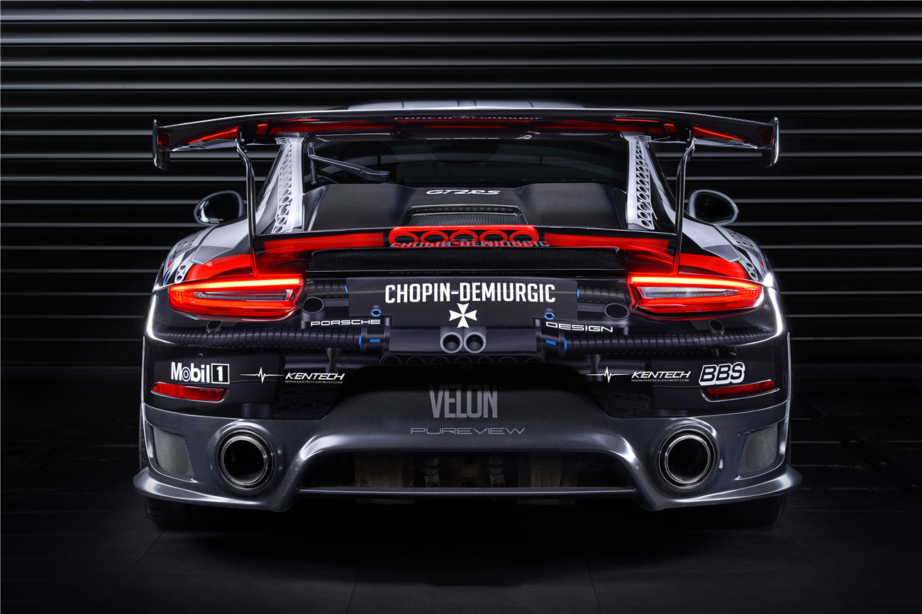 2016-2019 Porsche 911 991.2 Carrera /S GT2RS Style Partial Carbon Fiber Rear Bumper - DarwinPRO Aerodynamics