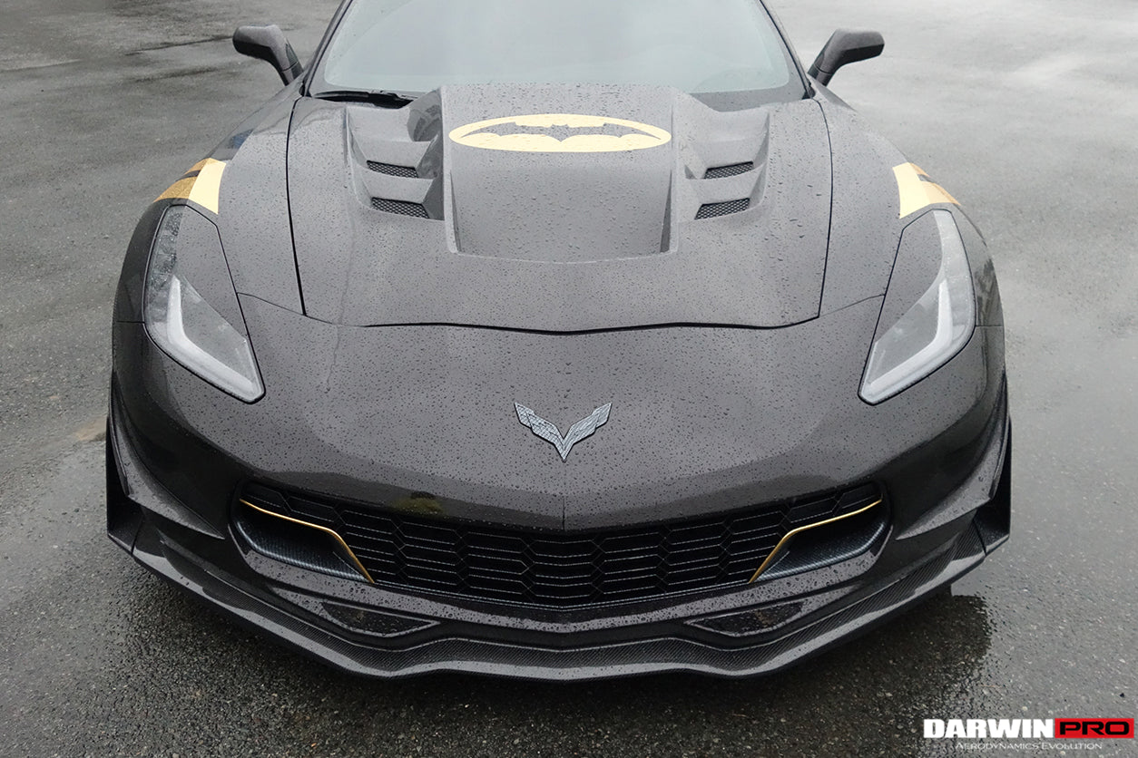 2013-2019 Corvette C7 Z51 Z06 Grandsport Carbon Fiber Front Caps - DarwinPRO Aerodynamics