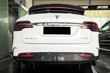 2019-2021 Tesla X SUV RZS Style Carbon Fiber Rear Diffuser - Carbonado