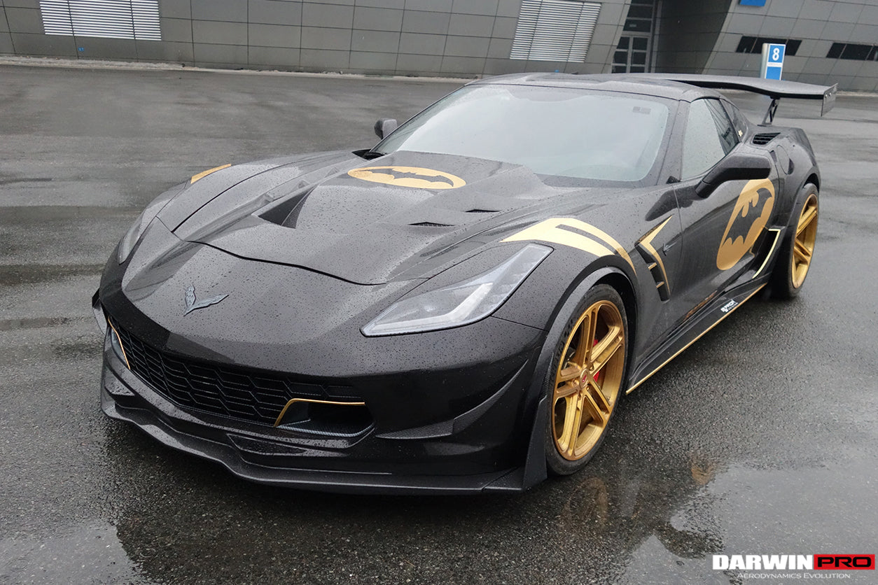 2013-2019 Corvette C7 Z51 Z06 Grandsport Carbon Fiber Front Caps - DarwinPRO Aerodynamics