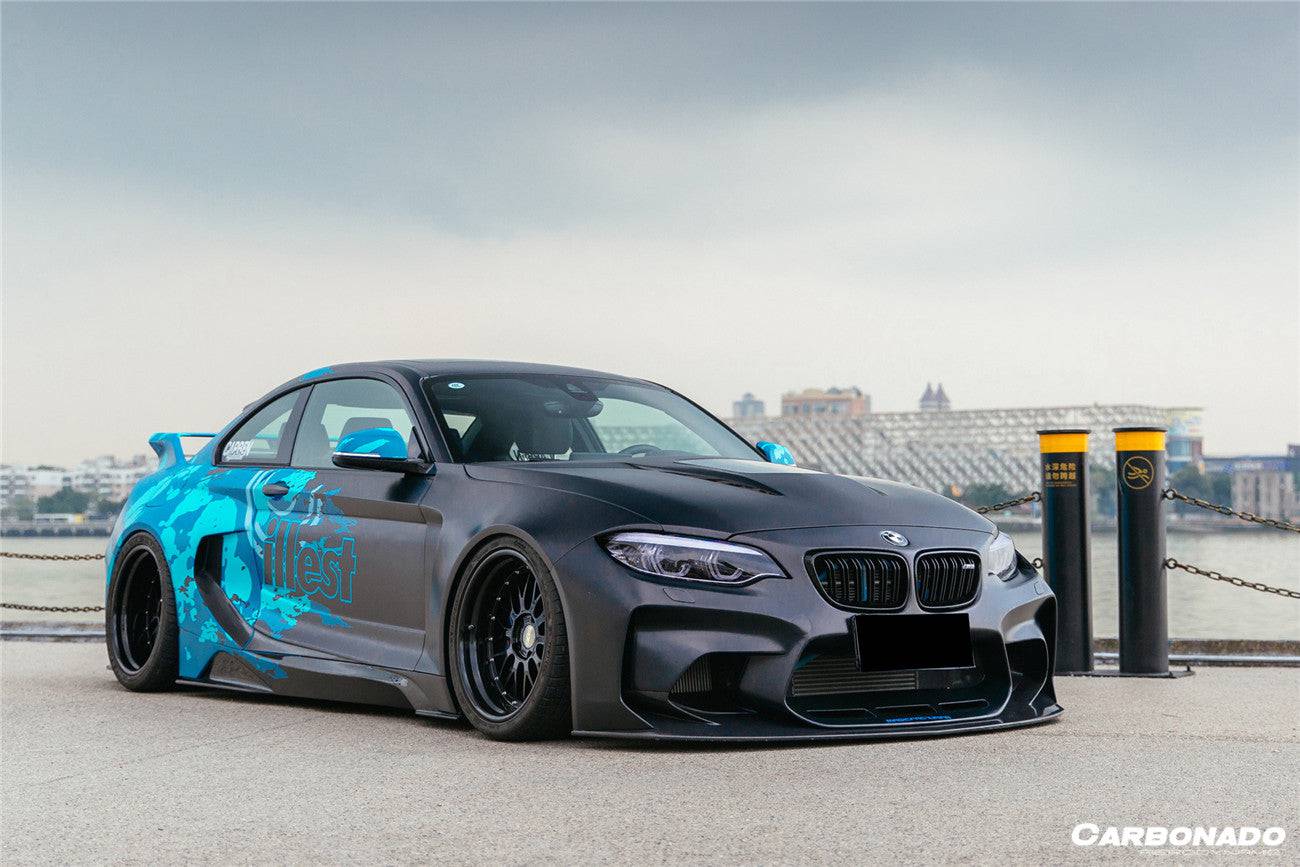 2016-2020 BMW M2 F87 VR Style Partial Carbon Fiber Wide Full Body kit - Carbonado Aero