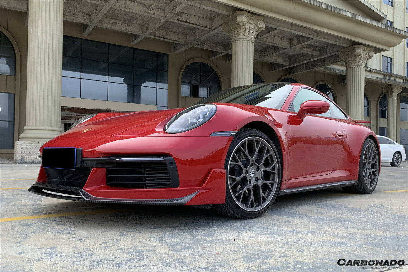 2019-2023 Porsche 911 992 Carrera/S/4/4S/Targa/Cabriolet WP Style Dry Carbon Fiber Side Skirts - Carbonado