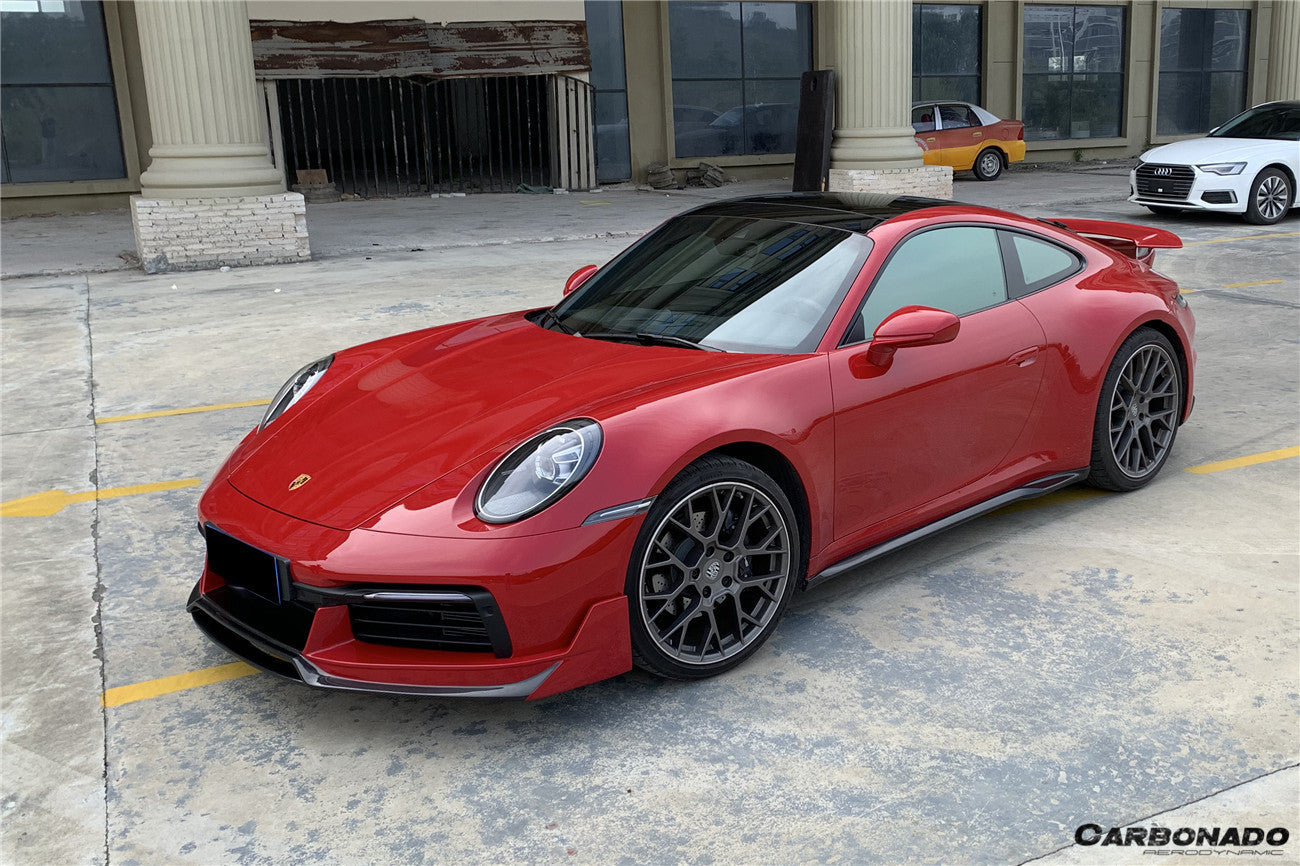 2019-2023 Porsche 911 992 Carrera/S/4/4S/Targa/Cabriolet WP Style Dry Carbon Fiber Side Skirts - Carbonado