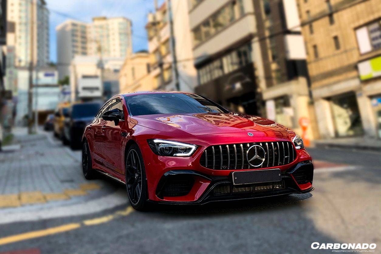 2019-2023 Mercedes Benz AMG GT63/S 4Door Coupe X290 OEM Style Carbon Fiber Front Lip - Carbonado