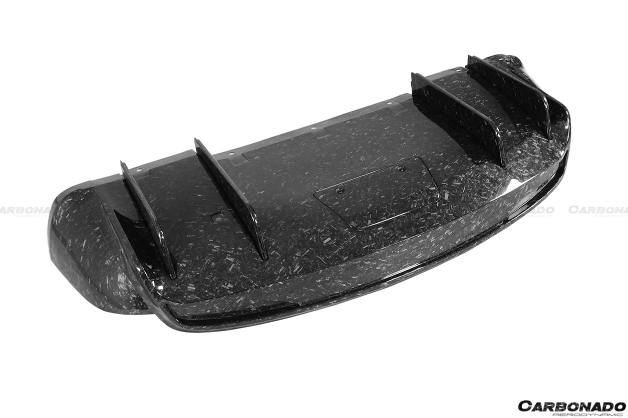 2019-2021 Tesla X SUV RZS Style Carbon Fiber Rear Diffuser - Carbonado