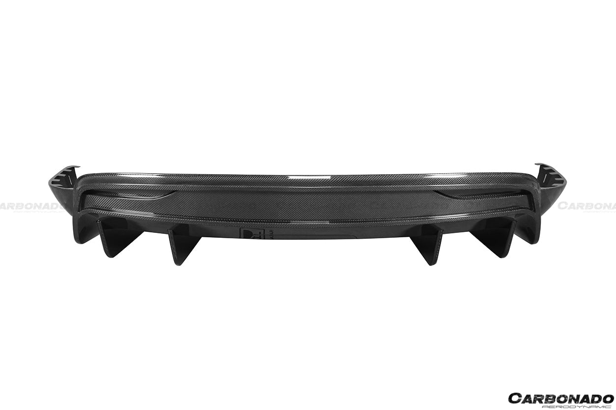 2016-2018 Tesla X SUV RZS Style Carbon Fiber Rear Diffuser - Carbonado