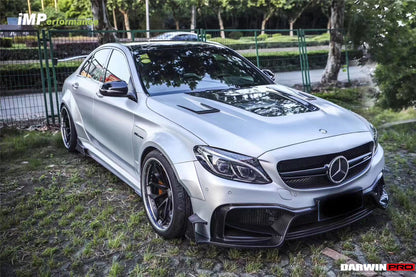 2015-2018 Mercedes Benz W205 C63/S AMG Sedan IMP Performance Partial Carbon Fiber Full Body Kit - DarwinPRO Aerodynamics