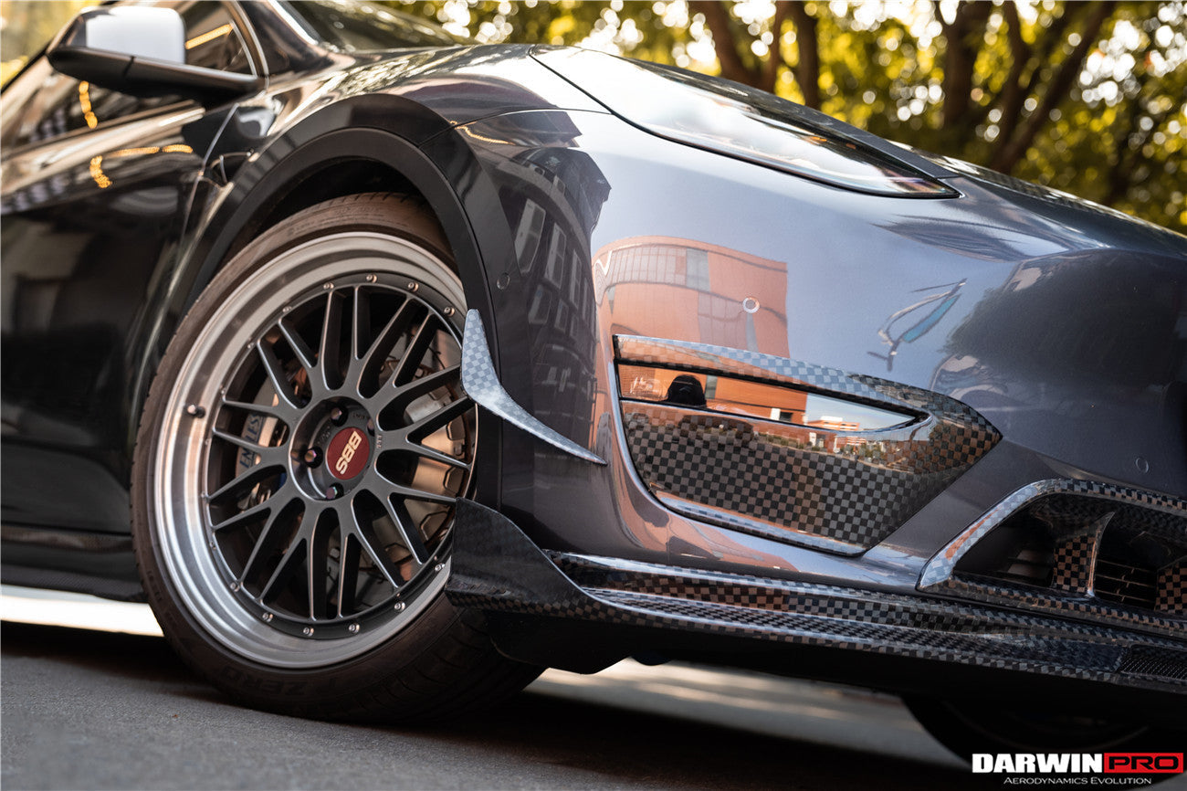 2020-2023 Tesla Model Y IMP Performance Carbon Fiber Front Canards - DarwinPRO Aerodynamics