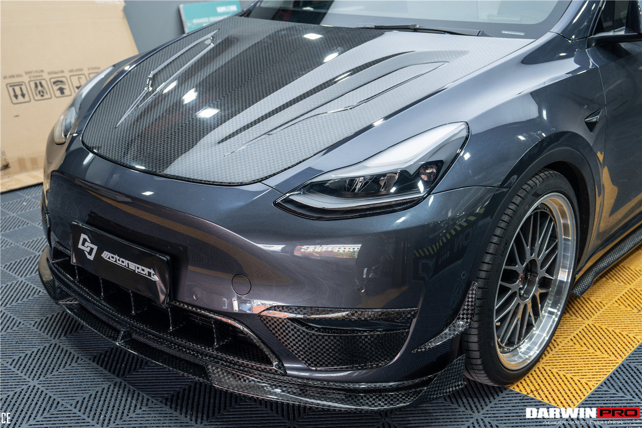 2020-2023 Tesla Model Y IMP Performance Carbon Fiber Front Canards - DarwinPRO Aerodynamics