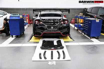 2012-2022 Nissan GTR R35 DBA/EBA BKSS Style Carbon Fiber Rear Diffuser Canards - DarwinPRO Aerodynamics