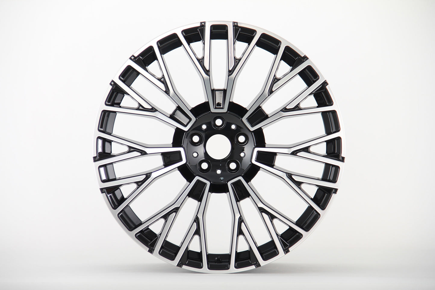 E721 Black Machined Face 21x9.5 ET40 5.120 - Square Set (4 Wheels)
