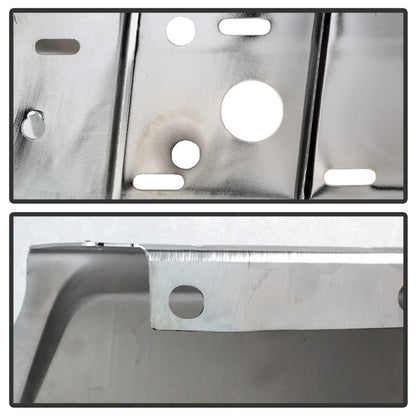 xTune 17-19 Ford F250/ F350 Rear Left Bumper Cap End w/ Sensor Hole - Chrome RB-FF25017-BEWS-L