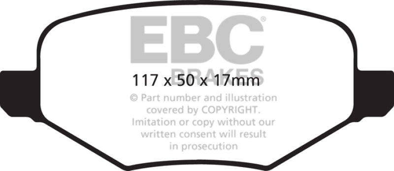 EBC 11+ Ford Explorer 2.0 Turbo 2WD Greenstuff Rear Brake Pads