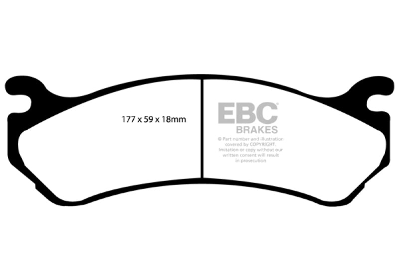 EBC 02 Cadillac Escalade 5.3 (Akebono rear caliper) Greenstuff Front Brake Pads