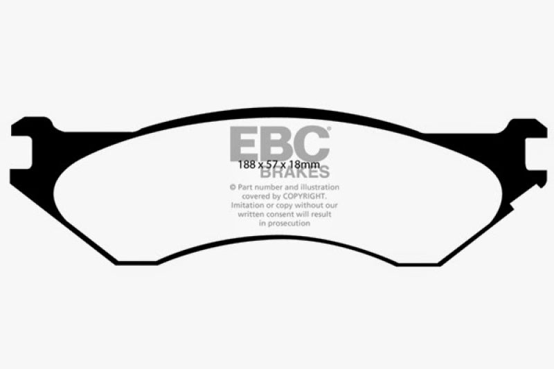 EBC 06-11 Dodge Ram 1500 Mega Cab 2WD Greenstuff Rear Brake Pads