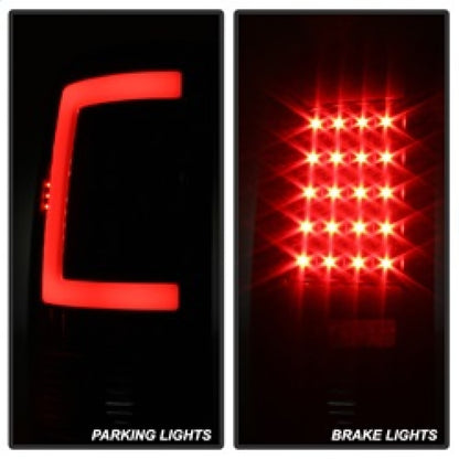 xTune GMC Sierra 07-13 LED Tail Lights Black ALT-ON-GS07-G2-LED-BK