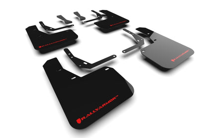 Rally Armor 24-26 Hyundai Kona N Line Black UR Mud Flap - Red Logo