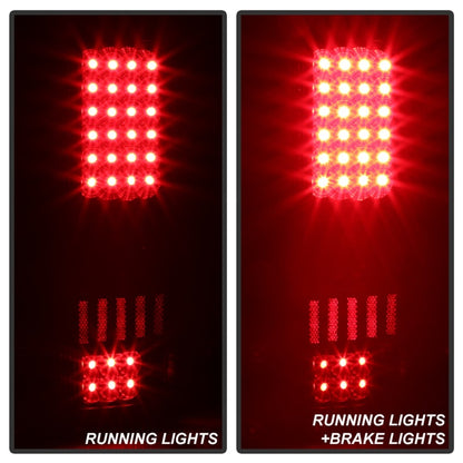 xTune Ford F150 Styleside 04-08 (Not Fit Heritage & SVT) LED Tail Lights Black ALT-ON-FF15004-LED-BK