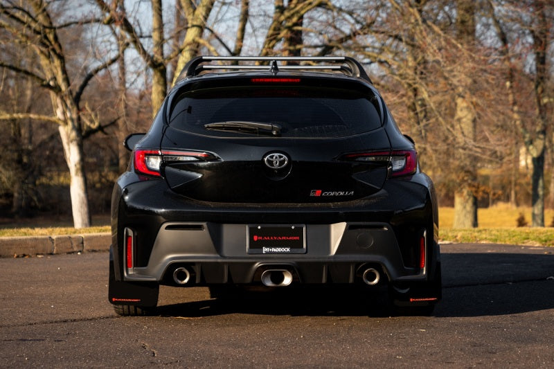 Rally Armor 23-26 Toyota GR Corolla Red UR Mud Flap w/White Logo