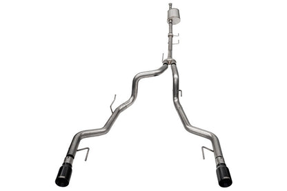 Corsa 2021-2025 Ford F-150 SuperCrew/5.5ft Bed 3.5L V6 Sport Cat-Back Dual Rear Exit-Black PVD
