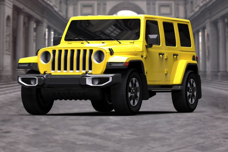 Rally Armor 18-25 Jeep JL Wrangler Black UR Mud Flap w/Grey Logo