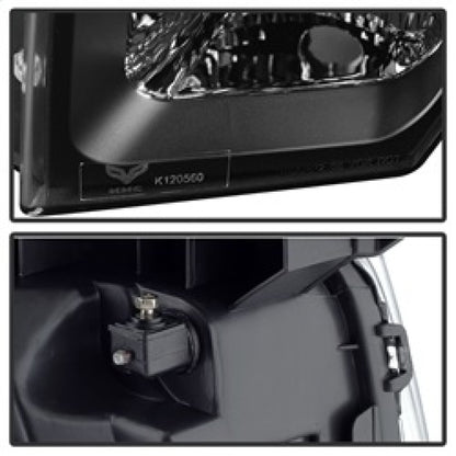xTune Ford F150 09-14 Projector Headlights Halogen Model Only LED Halo Black PRO-JH-FF15009-CFB-BK
