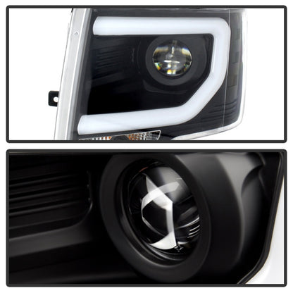Spyder Ford F150 13-14 Projector Factory Xenon Model- Light Bar DRL Blk PRO-YD-FF15013-LBDRL-HID-BK