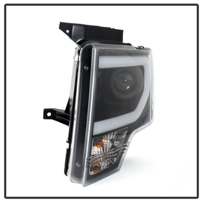 Spyder Ford F150 13-14 Projector Factory Xenon Model- Light Bar DRL Blk PRO-YD-FF15013-LBDRL-HID-BK