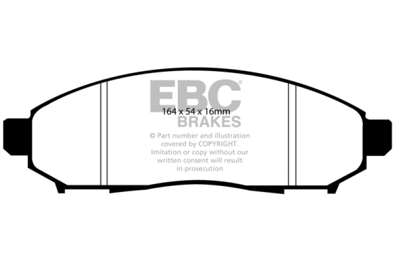 EBC 05+ Nissan Frontier 2.5 2WD Greenstuff Front Brake Pads