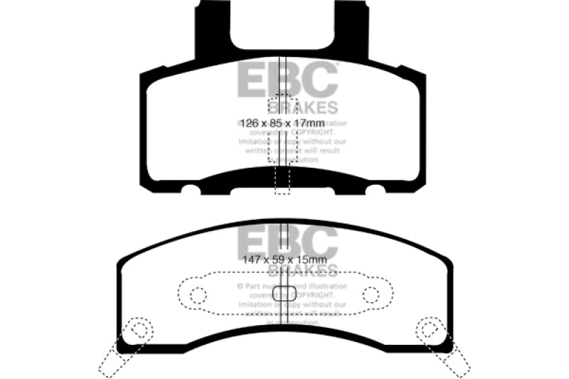 EBC 90-93 Chevrolet C20 8600 LB Greenstuff Front Brake Pads