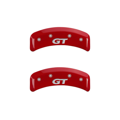 MGP 4 Caliper Covers Engraved Front Mustang Engraved Rear SN95/GT Red finish silver ch