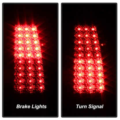 xTune Chevy Silverado 1500/2500/3500 99-02 LED Tail Lights Red Clear ALT-ON-CS99-LED-RC