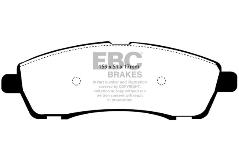 EBC 00-02 Ford Excursion 5.4 2WD Greenstuff Rear Brake Pads