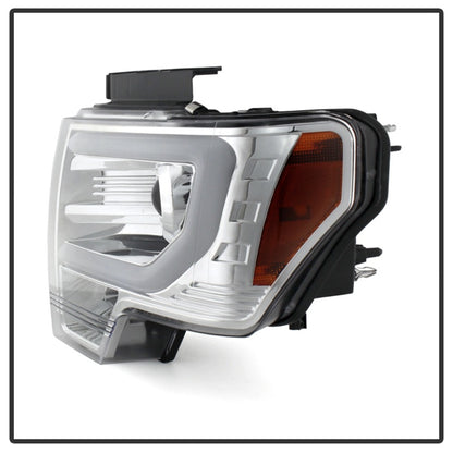 Spyder Ford F150 13-14 Projector Factory Xenon Model- Light Bar DRL Chrm PRO-YD-FF15013-LBDRL-HID-C