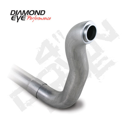 Diamond Eye Downpipe 4in AL: 89-93 5.9L DODGE MACHINED EF