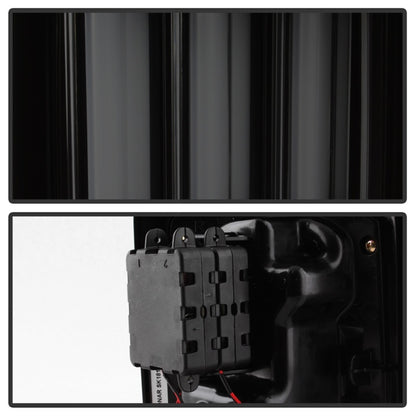 Spyder 07-16 Jeep Wrangler Version 2 Light Bar LED Tail Lights - Smoke (ALT-YD-JWA07V2-LBLED-BSM)