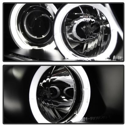 Spyder BMW E90 3-Series 06-08 Projector LED Halo Amber Reflector Rplc Bulb Blk PRO-YD-BMWE9005-AM-BK