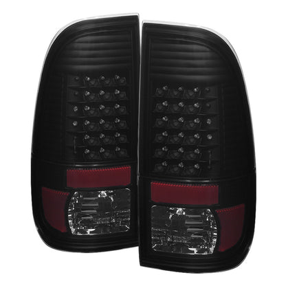 xTune Ford F250/350/450/550 Super Duty 99-07 LED Tail Lights Black Smoke ALT-JH-FF15097-LED-BKSM
