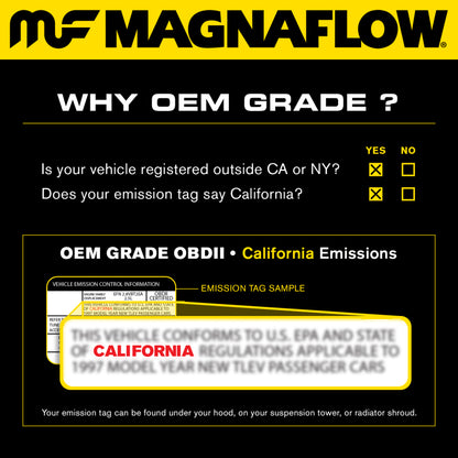 MagnaFlow Direct Fit Catalytic Converter 07-12 Acura RDX 2.3L T Front