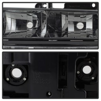 xTune Chevy Suburban 94-98 Headlights w/ Corner & Parking Lights 8pcs Smoked HD-JH-CCK88-AM-SM-SET