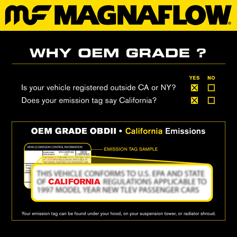MagnaFlow Direct Fit Catalytic Converter 07-12 Acura RDX 2.3L T Front