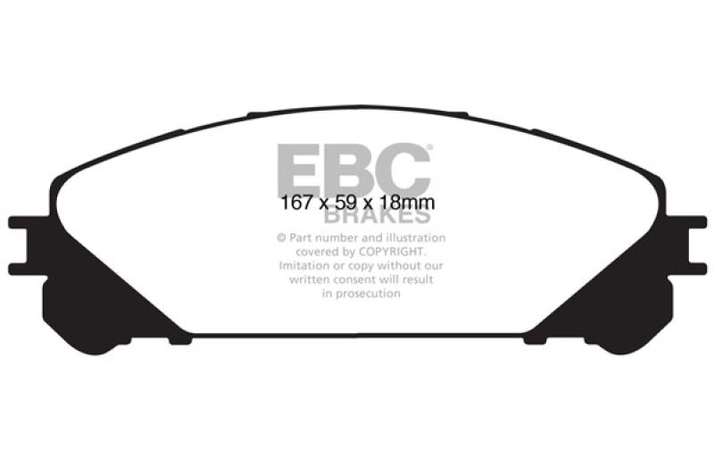 EBC 10+ Lexus RX350 3.5 (Japan) Extra Duty Front Brake Pads