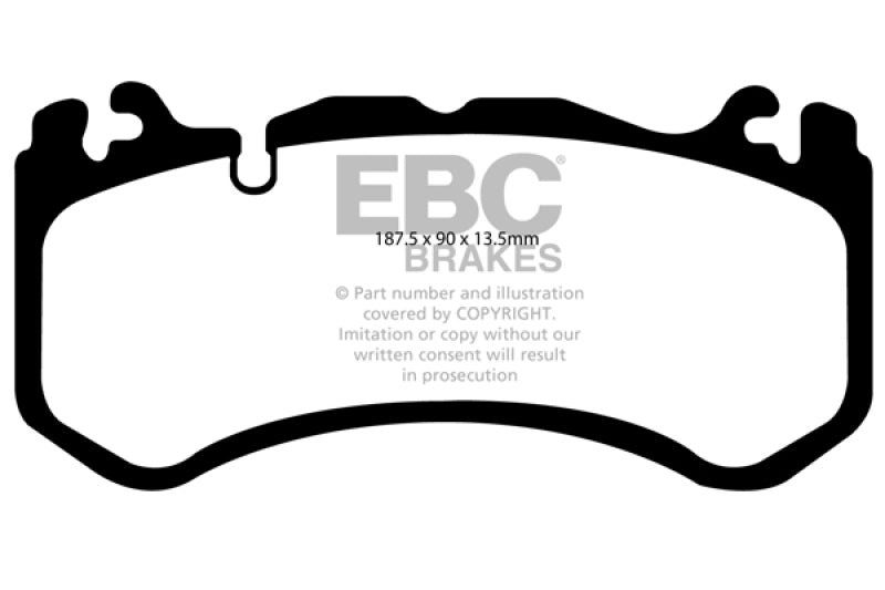 EBC 08-13 Mercedes-Benz C63 AMG (W204) 6.2 Bluestuff Front Brake Pads